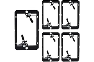 MadYiboshi 5 PCS Low Voltage Mounting Bracket, Ideal for Single Gang Wall Plate, HDMI, Telephone Wires, Network Cables, Coaxial and Speaker Cables, (Black)