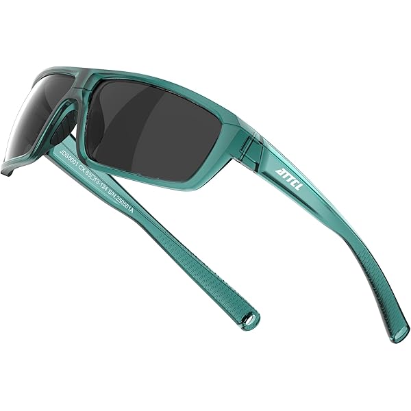 ATTCL Polarized Wrap Sunglasses For Men Cycling Driving Fishing - Sports Glasses Ultralight 5001 Black