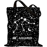 Women Gifts for Birthday Astronomy Zodiac Gift Constellation Canvas Bag for Woman
