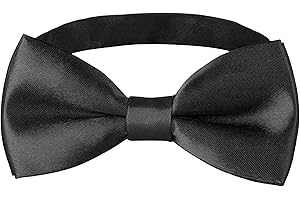 BOWKITE Adjustable Boys Kids Bow Tie Solid Pre Tied for Wedding Party Dress up