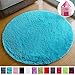 PAGISOFE Ultra Soft Round Area Rug for Play Tent Prince Castle 41” Diameter Circular Rugs for Kids Bedroom Baby Room Small Shag Circle Playhouses Carpets and Nursery Rugs (Blue)
