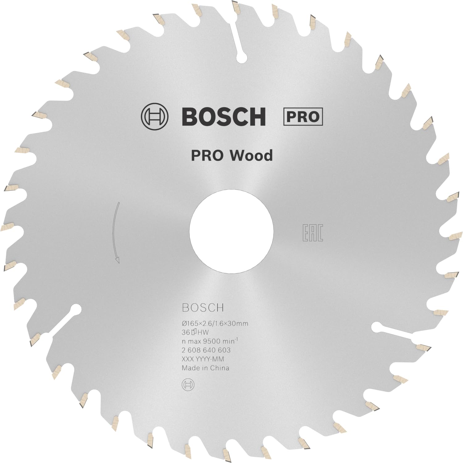 Bosch 1x PRO Wood Circular Saw Blade for Corded Hand-Held Circular Saws (for Softwood, Hardwood, Ø mm, Professional Accessory Hand-Held Circular Saw)