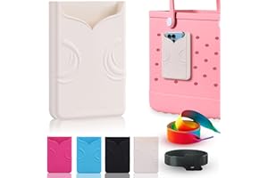 COSHONWOL Adjustable Silicone Phone Holder for Bogg Bag & Simple Modern Bag – Fits All Phones and Bags – Ocean Blue (Shore White)