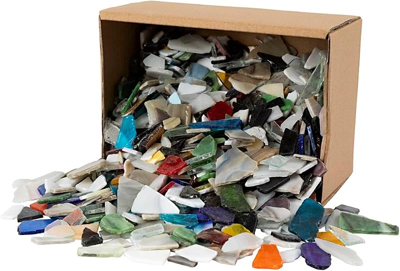 Creativ Mosaic Tiles 2kg Assorted Glass Ceramic Mirror Pieces Crafts