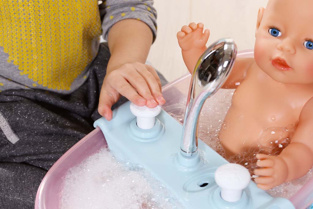 baby born interactive bathtub with foam