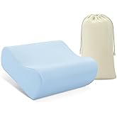 AM AEROMAX Travel Contour Memory Foam Pillow, Cervical Pillow for Neck Pain Relief, Neck Orthopedic Sleeping Pillows for Side, Back and Stomach Sleepers.