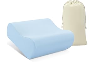 AM AEROMAX Travel Contour Memory Foam Pillow, Cervical Pillow for Neck Pain Relief, Neck Orthopedic Sleeping Pillows for Side, Back and Stomach Sleepers.