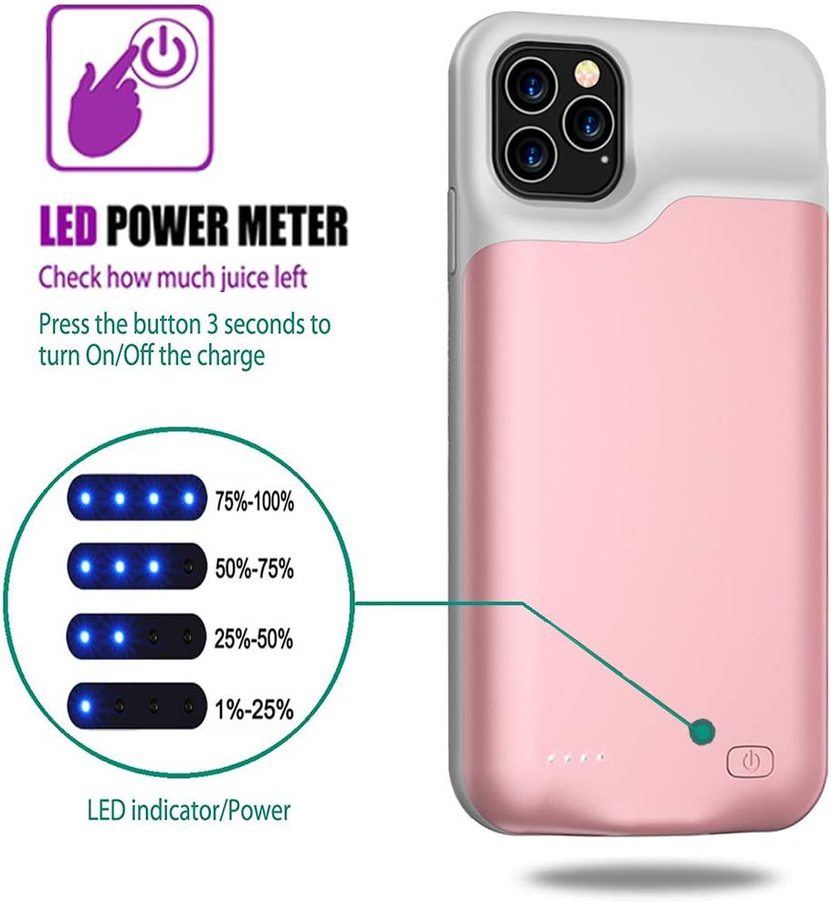 Battery Case for iPhone X/XS/10, Upgraded 5200mAh Portable Rechargeable Battery Pack Charging Case for iPhone X/XS/10 (5.8 inch) Extended Battery Charger Case (Blue)
