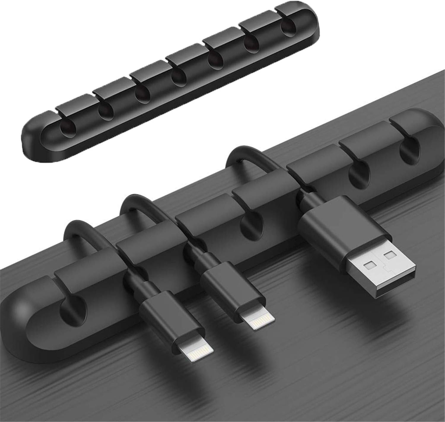 Cable Clips Cord Management Organizer, Adhesive Hooks, Wire Cord Holder for Power Cords and Charging Accessory Cables - Image 4