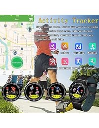 Fitness Tracker Sports Smart Watch for Men Women with Heart Rate Blood Pressure Sleep Monitor IP68 Waterproof Activity Tracker Calorie Pedometer Counter Bluetooth Smartwatch for Android iOS Huawei