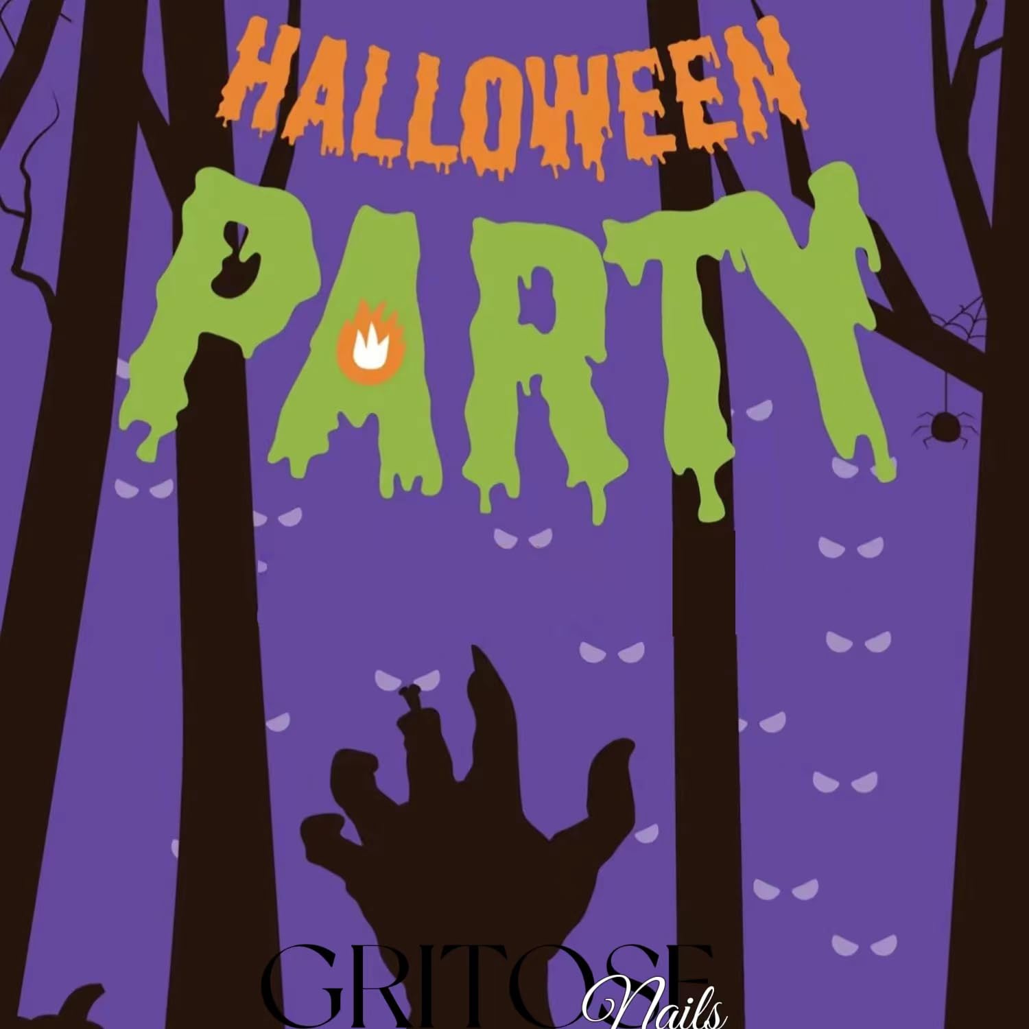 24 Pcs Reusable Almond Press on Nails Halloween Fake Nails Medium False Nails with Spider Web & 3D Spider Design Stiletto Nails Goth Nails Press ons Full Cover Stick on Nails for Women Handmade Nails - Image 5