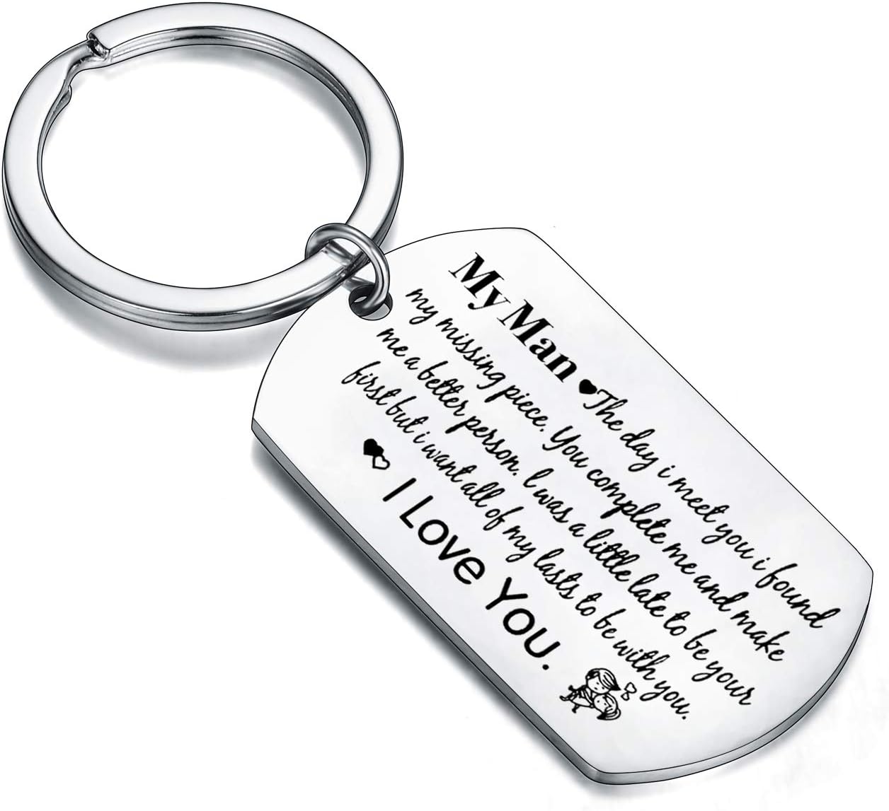 Waeceip Anniversary Wedding Gifts for Men Women To My Love Keyring Couple Keyring Gift for Boyfriend Husband Girlfriend Wife Christmas Birthday Present Valentine's Day Gifts for Him Her