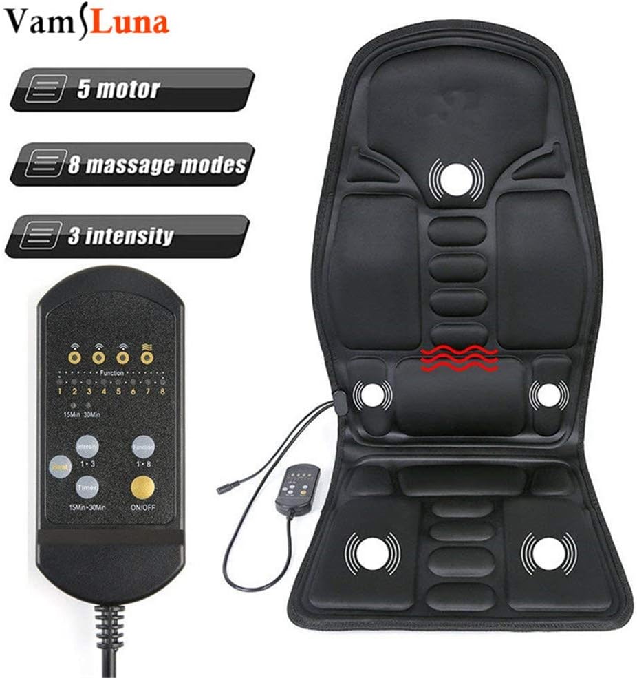 Vibrating Massager Mat, Car Seat Massage Cushion Vibration Pad For Back