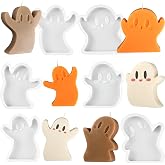 ZQYSING Halloween Ghost Candle Molds for Candle Making, 6 PCS Different Shapes Cute Spooky Silicone Molds for Candles Wax Soap Clay Plaster Epoxy Resin Home Decorations