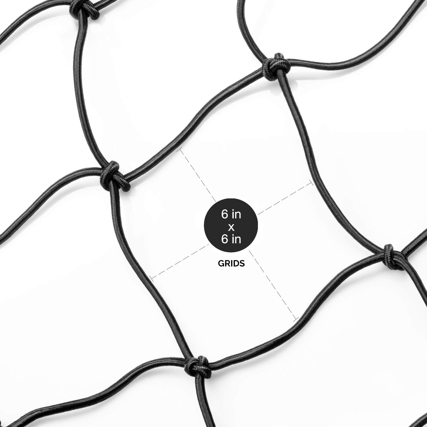 Tooluxe 50969L Adjustable Cargo Net, 36 x 60-Inch | 16 Sturdy Nylon Hooks | Ideal for Moving, Camping, and Trucks - Automotive Cargo Nets - 