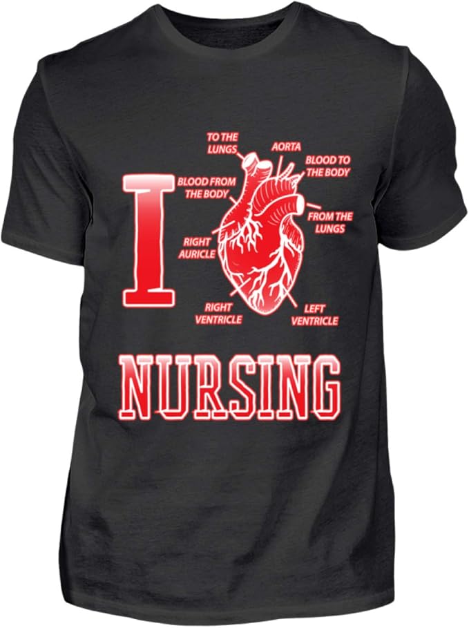KrankenschwesterExamenKrankenhausKrankenpflegeHerzI Love NursingGeschenk Herren Shirt