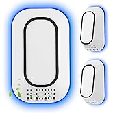 PVACG Plug in Air Ionizers 3-Pack, Negative Ion Air Purifier with Ice Blue Light, 2W Ultra-Low Energy Ionic Air Purifiers for