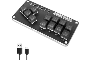 Sehawei Haute 42 All-Button Arcade Controller Gamerfinger with Turbo Functions,Arcade Stick Street Fight Mini Controller for PC/Ps3/Ps4/Switch Game Keyboard-Supports Hot Swap & SOCD