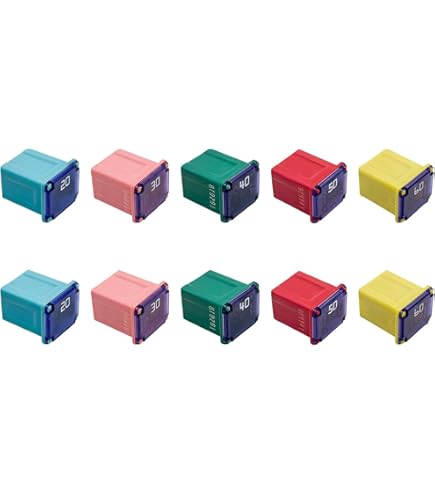 Kit Fusibles Coche Kit De Fusibles Automotriz QWORK - 12 Piezas Para Coches, Camiones, Barcos (20A A 60A) Fusibles Para Coches
