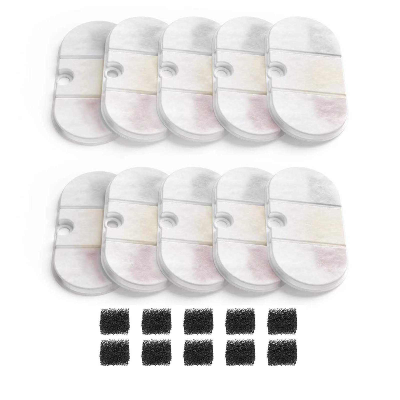 SAMANIJA 10-Pack Water Filters, Compatible with PETLIBRO BPA-Free Capsule Pet Water Fountain, 71oz/2.1L Cat Water Fountain Dog Water Dispenser