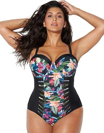 plus size one piece swimsuits with underwire