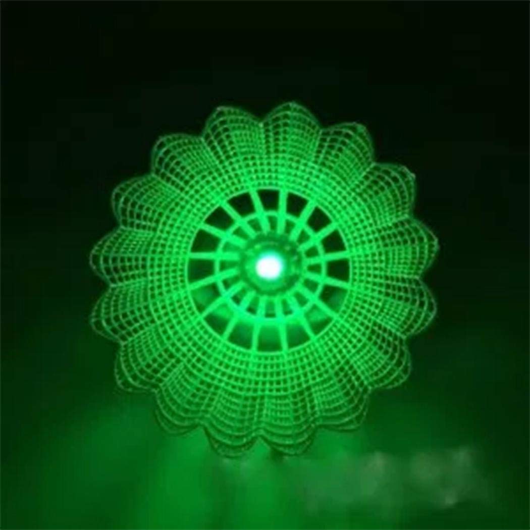 hotstype Practical Colorful LED Glow Feather Badminton Shuttlecock Ball Shuttlecocks