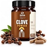 Earth Botanic Organic Clove Capsules 500 mg | Clove Bud Powder Supplement | Herbal Extract Alternative | Digestive Support, Oral Health &amp; Antioxidant Formula | Plant Based | Non-GMO | 120 Veg Capsules