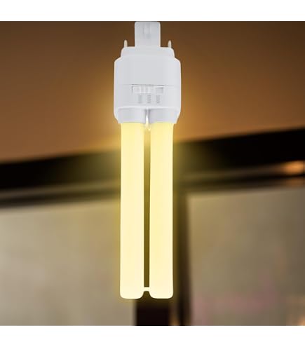 Satco Vertical LED Direct Replacement 9W =26W CFL PL 2-Pin G24d 3000K Warm White
