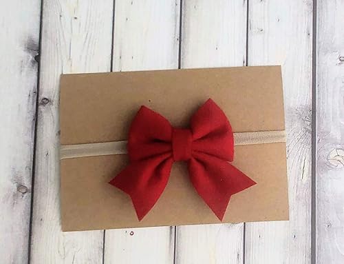 red baby headband