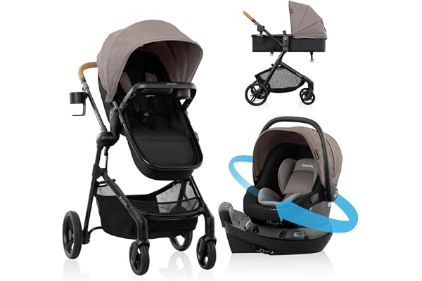 Pivot NXT Travel System with Litemax NXT Infant Car Seat Driftwood Brown