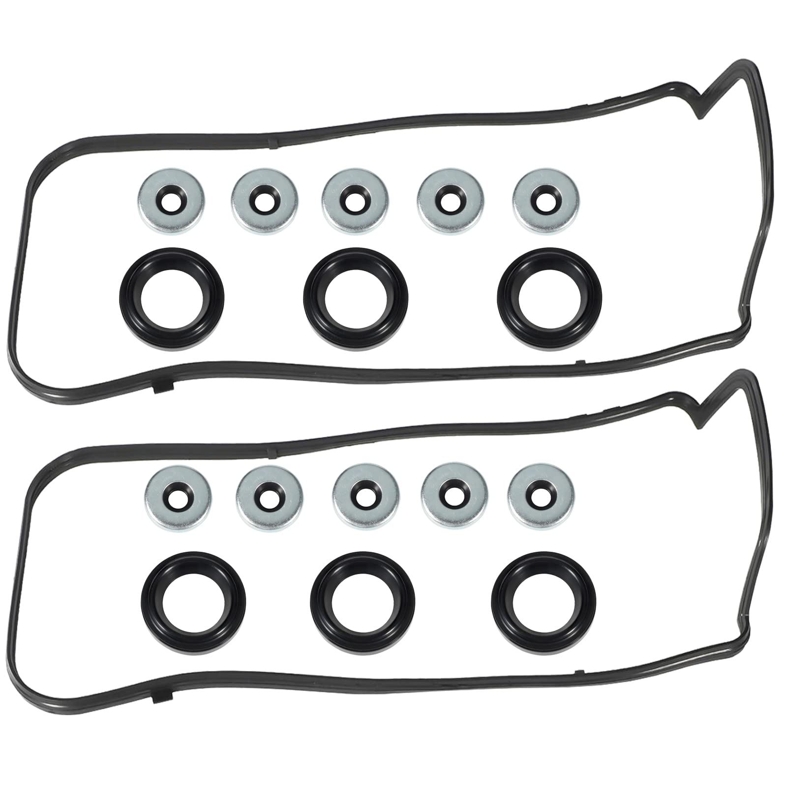 Photo 1 of Wollvon Valve Cover Gasket Set VS50773R 151081801 VS50559 Compatible with Honda Accord Odyssey Crosstour Pilot Accord Crosstour Ridgeline 3.5L Compatible with Acura MDX RDX RL TL TSX ZDX 3.5L 3.7L V6