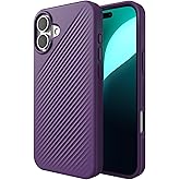 ZAGG Luxe Snap Case for iPhone 16 Plus - MagSafe Wireless Charging, 10ft Drop Protection, Eco-Friendly, Graphene Reinforced, Ripple Design, Grape Purple