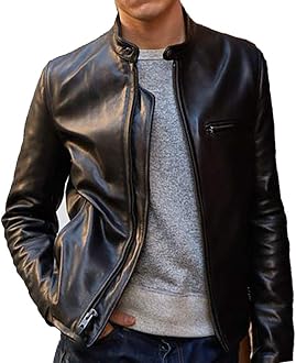 Cooper Cafe Racer Leather Jacket 
