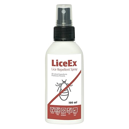 Kopfläuse Spray von LiceEx | 100ml Läusespray Mittel ohne DEET | Teebaumöl | Läuse Abwehrspray | Kopfläuse Kamm & Läuse Shamp