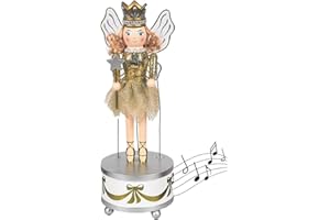 FUNPENY Classic Queen Ballet Dancer Nutcracker, Festive Collectible Nutcracker with Music Box, 12" Tall