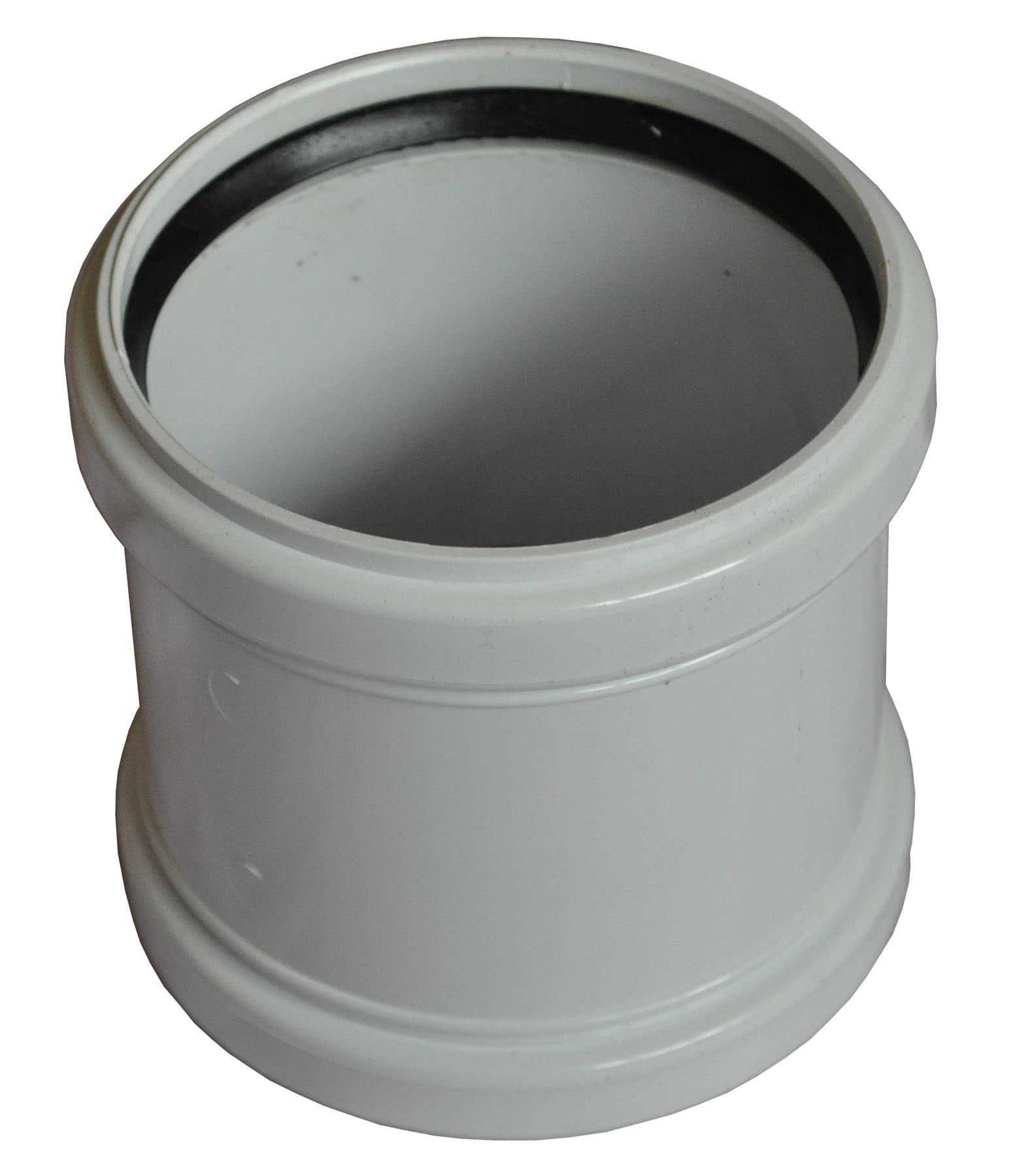 Double Socket Pushfit Soil Pipe Slip Coupling - White