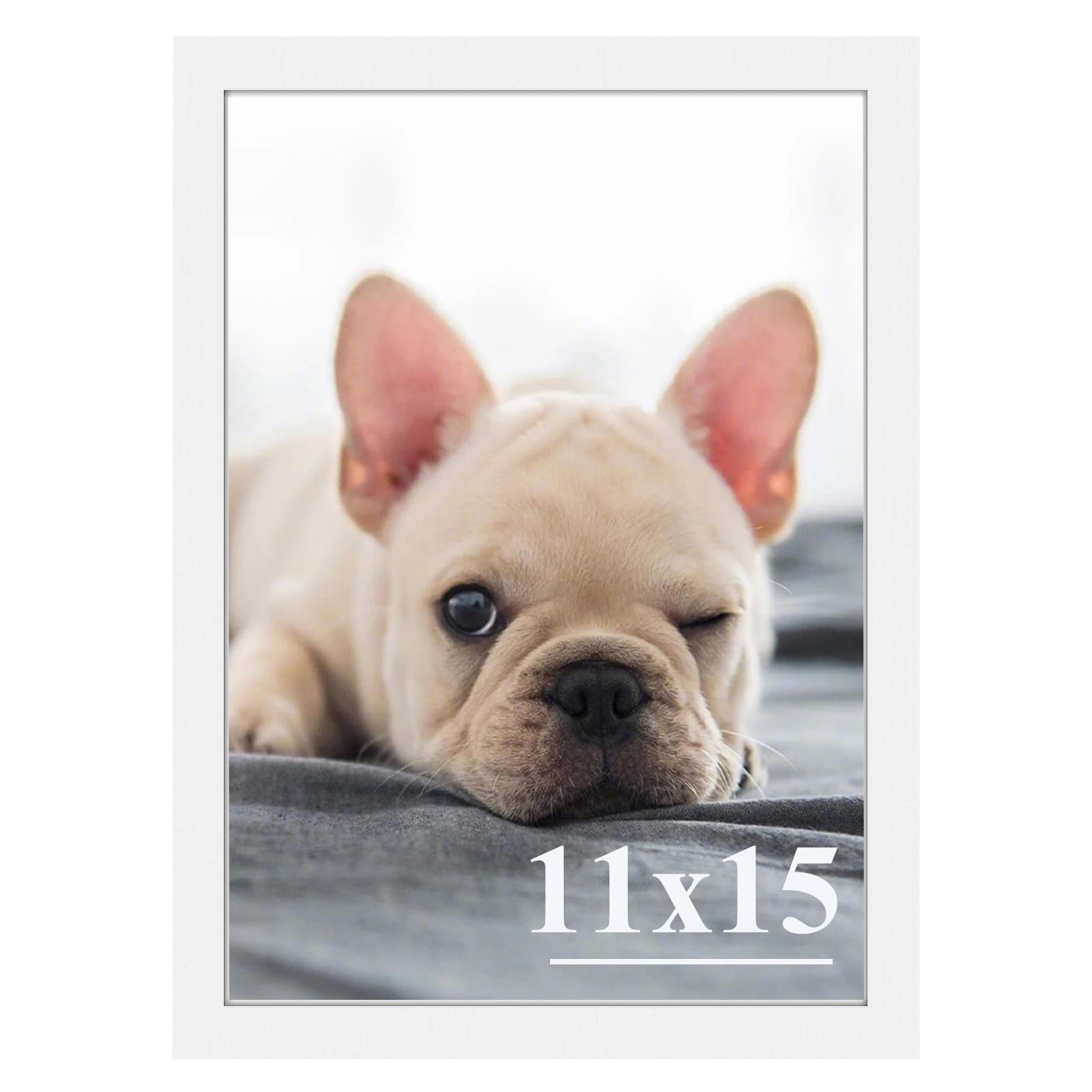 Photo 1 of 11x15 Picture Frame, 11x15 Poster Photo Frame,Wall Gallery Photo Frames,Durable Shatter Resistant Black Frame with High Definition Plexiglass,Horizontal and Vertical Formats for Wall Hanging, White