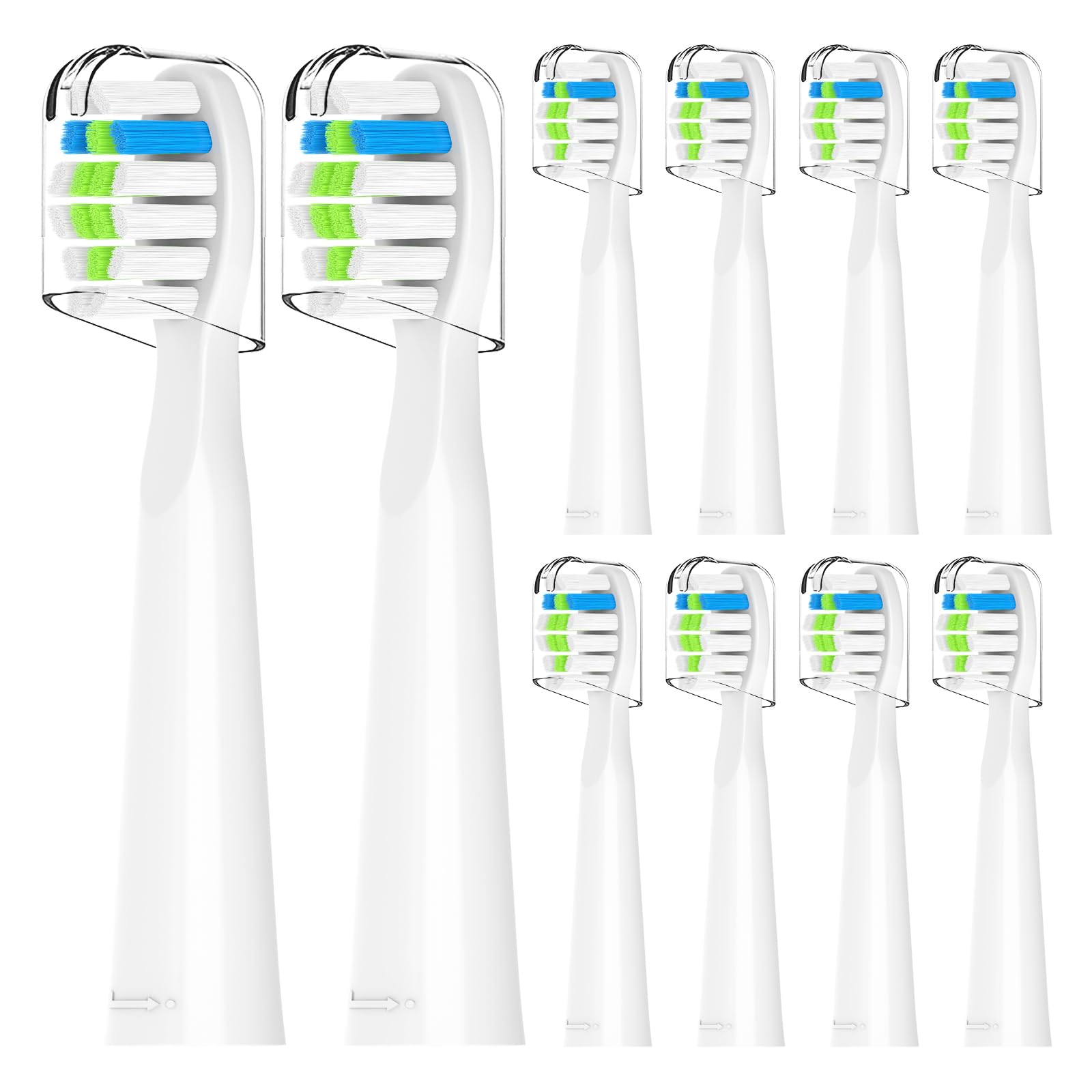 Photo 1 of Replacement Toothbrush Heads Compatible with Bitvae D2 Electric Toothbrush, White, 10 Pack