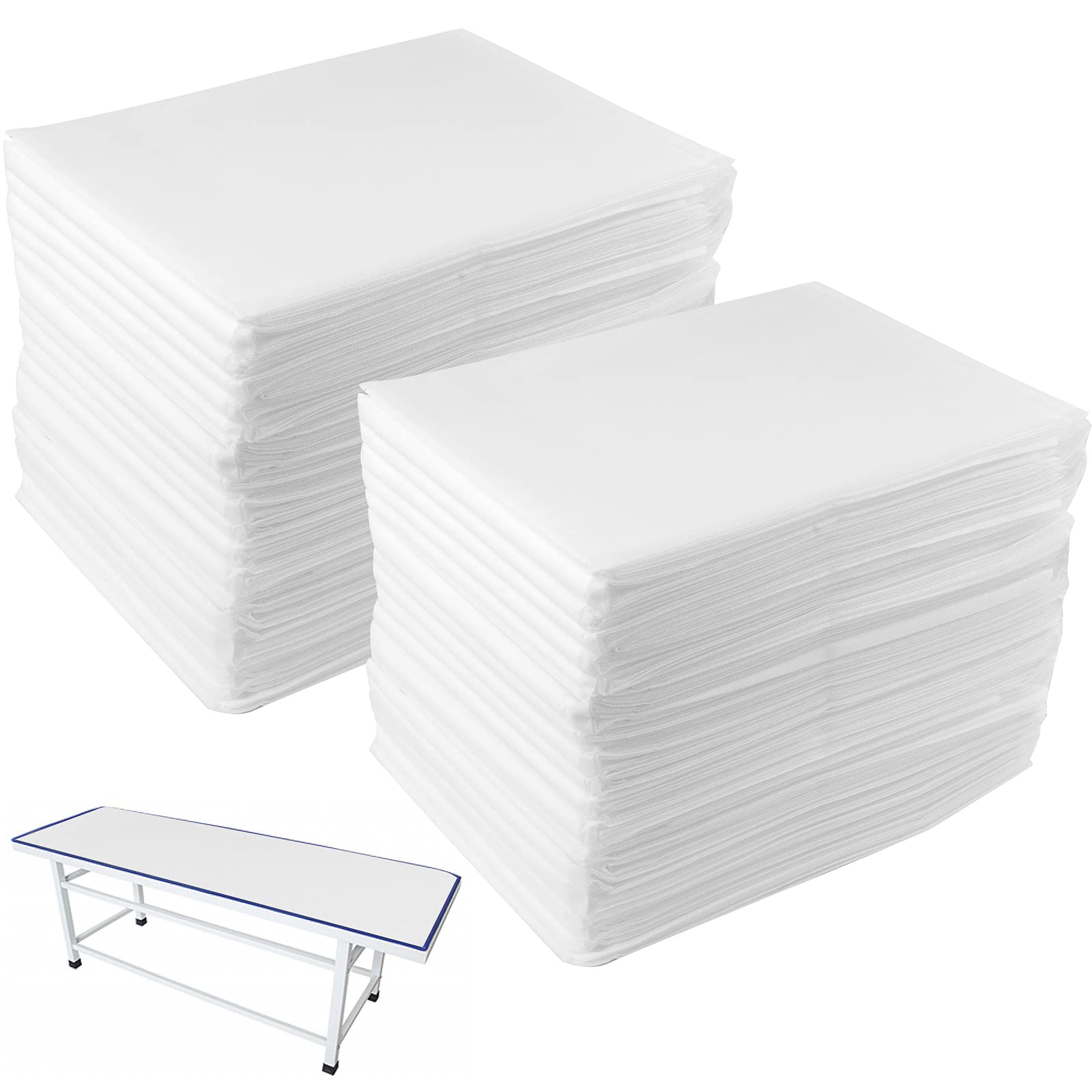 DEAYOU 40 PCS Disposable Spa Bed Sheets, Waterproof Massage Table Sheet Protector, Non Woven Fabric Bed Cover for Massage Therapy, Beauty Salon, Tattoo, Hotels, Esthetician, 31" x 67", Oil-Proof