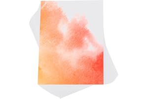 PATIKIL Lot de 100 feuilles de papier aquarelle en coton pur de 63,5 kg/300 g/m² pour peinture à l'eau, aquarelle, dessin, ar