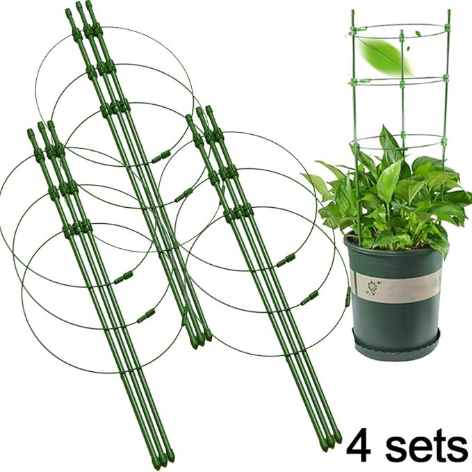4Sets Plant Support Stakes Plant Support Ring 4Sets Plant Support Stakes Plant Support Ring