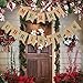 Konsait 2 IN 1 Merry Christmas Banner Burlap, Christmas Party Bunting Banner Garland for Fireplace Picture Outdoor Indoor Decorations,Xmas Home Photo Prop Party Decor Favors Supplies