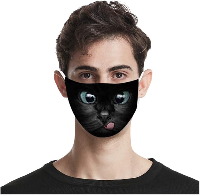 Amazon マスク Chensen 布マスク 洗える 猫柄 かわいい おもしろマスク 洗えるマスク 半面マスク 面白い 変顔マスク 仮面マスク 大人用 フカ 動物柄 おもしろマスク コスチューム 半顔 繰り返し使用可 防塵マスク スポーツ マスク 通気性 マスクお洒落 男女兼用 06