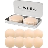 QUXIANG 4 Pairs Pasties Women Nipple Covers Reusable Adhesive Silicone Nippleless Covers Bra for Dress