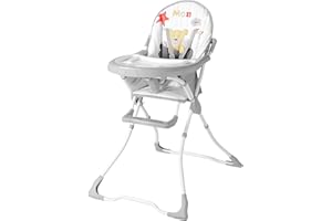 LIVINGbasics Eat & Grow Convertible Baby High Chair, with 5 Point Safety Belt, 2 Removable Tray, Simple Fold Highchair