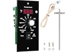 UNIDANHO Control Panel Replacement for Traeger BAC236 Controller Digital Elite Thermostat BAC365 Wood Pellet Smoker with 7" RTD Temperature Probe Sensor BAC194 Grill Accessories