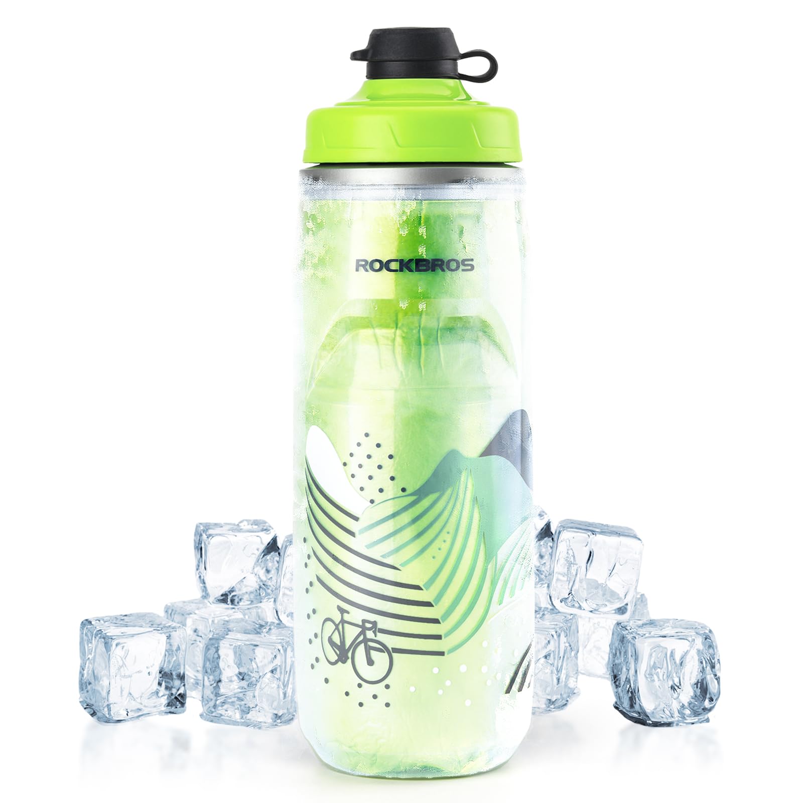 ROCKBROS Water Bottle 620 ml Leak-Proof Sports Bottle Road Bike Mountain Insulated Bottle Sports Outdoor Drinking Bottle Squeezable Water Bottle