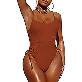 Pink Queen Womens One Piece Swimsuit Ruched High Cut Tummy Control Bathing Suit
