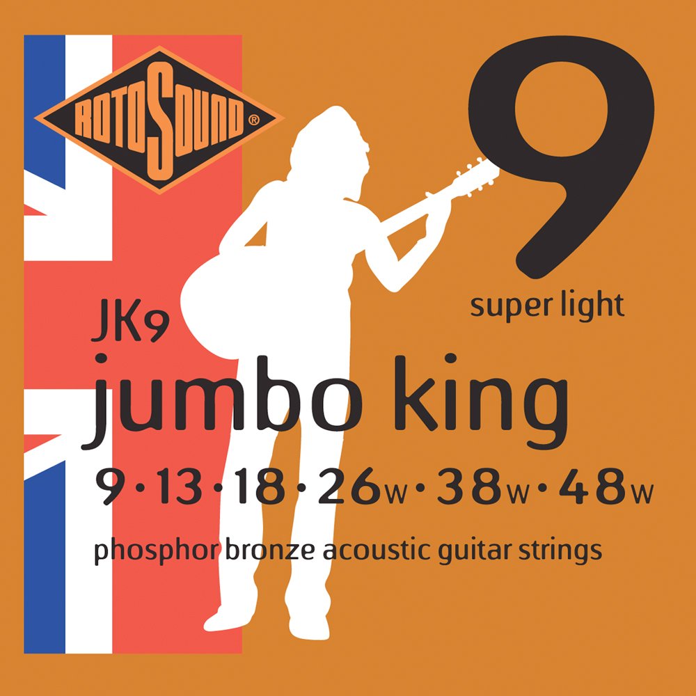 Rotosound Strings for Acoustic Guitar JUMBO KING 6-str. JK9 Super Light 9-42 — image 1