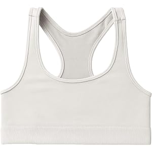 Kurve Girl’s Stretchy Crop Racerback Undershirt Training Sports Bra, UV Protective Fabric, UPF 50+, Made in USA,